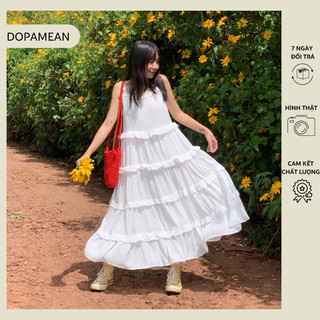 Đầm dài form rộng xoè tầng Lona