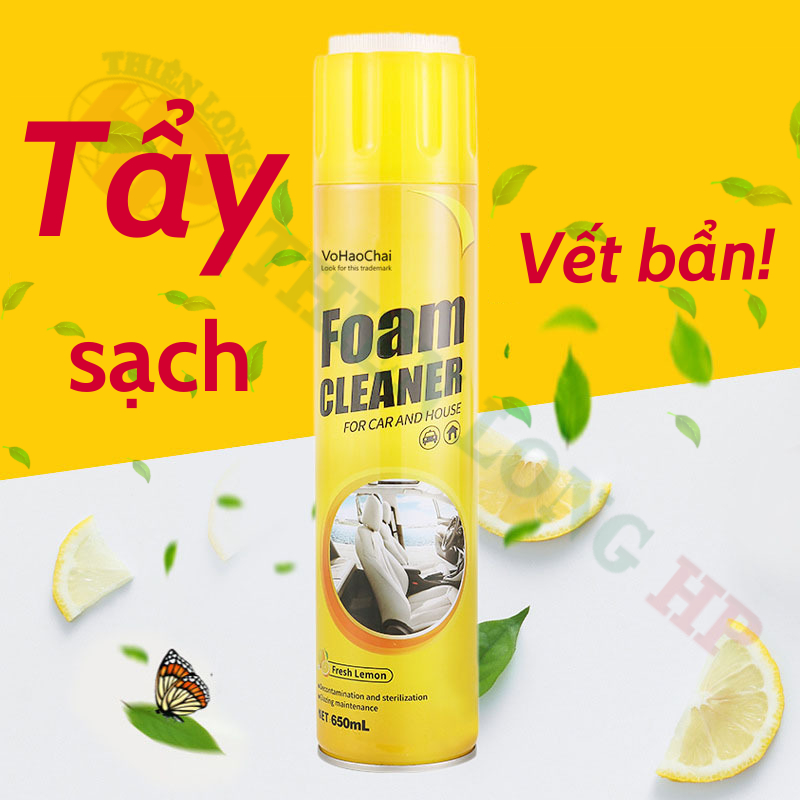 Chai xịt bọt vệ sinh đa năng nội thất, ghế da, trần nỉ ô tô DYRAMID / CAMEL/ Foam Cleaner/ Multi Pur