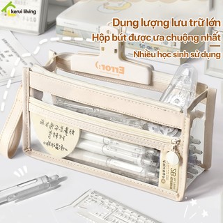 Hộp đựng bút trong suốt NAGO chốg thấm nước,túi đựng đồ trang điểm trong suốt cỡ lớn chống thấm nước