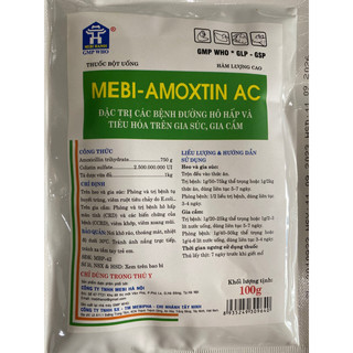 Mebi-amoxtin ac 75% viêm ruột hoại tử,e.coli, thương hàn, vi.êm phổi. chỉ dùng trong thú y.
