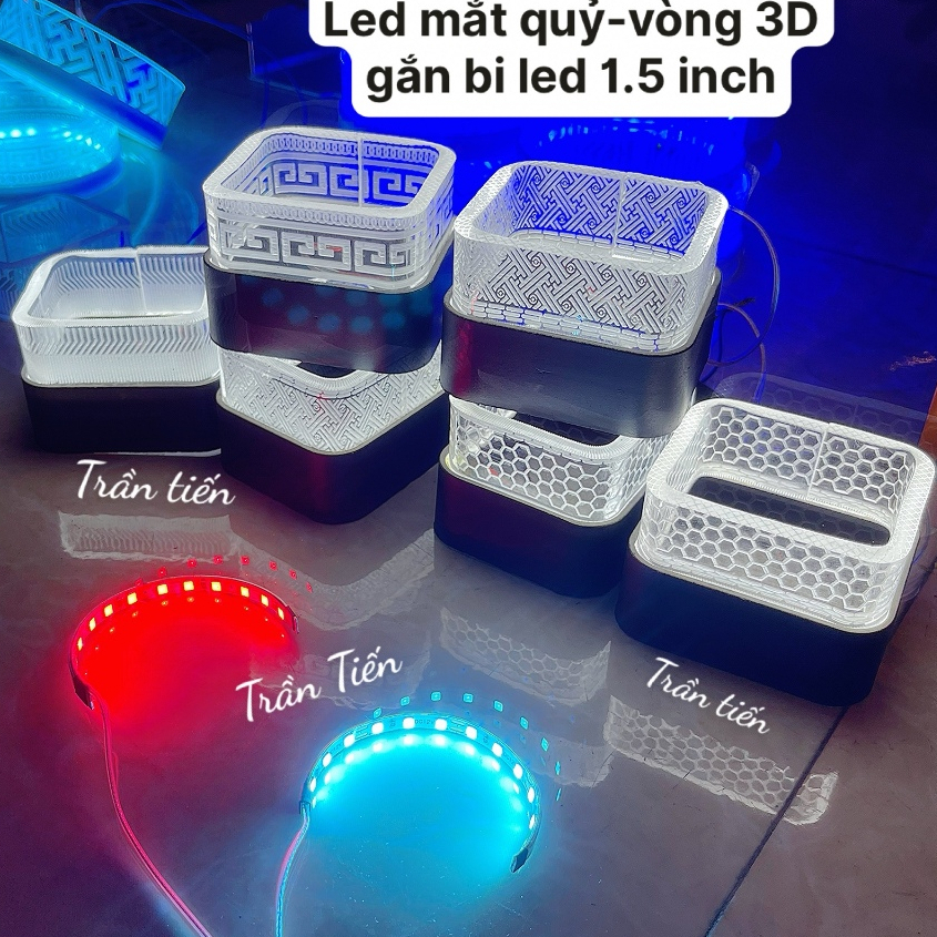 Vòng led 3D gắn bi cầu led Ma,Mt 1.5 inch