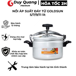 Nồi áp suất đáy từ 5 lít, 7 lít, 9 lít Goldsun  GPC1900 GPC1930 , đun được bếp từ và mọi loại bếp khác