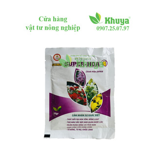 Phân bón vi lượng NPK 7-5-47+TE Super Hoa 4 loại 50gr Kích ra hoa - To nụ - To bông