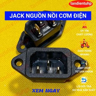 Jack cắm AC 3 chân nồi cơm điện, ổ cắm nồi cơm điện 3 chân màu đen