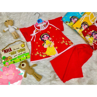 Bộ Đũi Vân Tay Lỡ Bé (6-14kg) ((giao màu ngẫu nhiên)