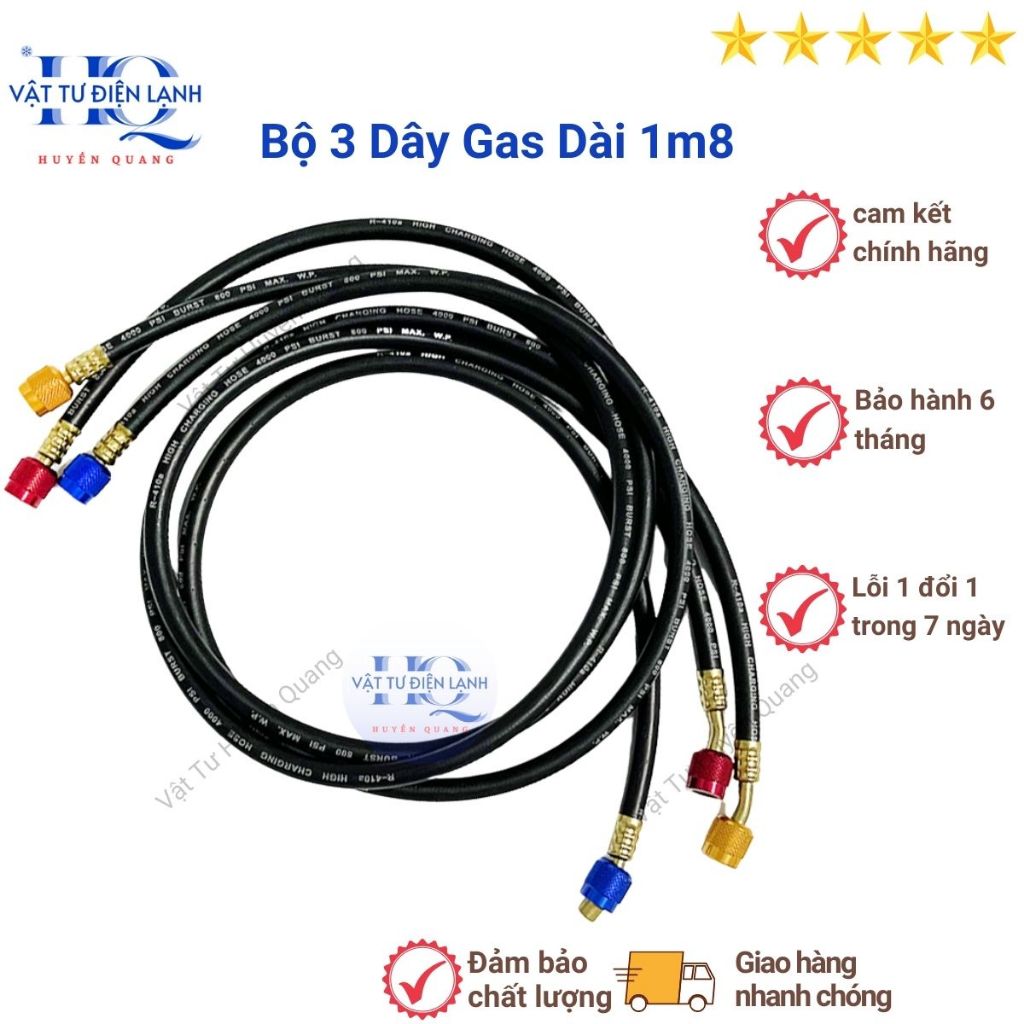 Dây nạp gas dài 1,8m cho gas r22 r134 chống cháy nổ - áp suất dây 800-4000PSI hãng TPV đài loan