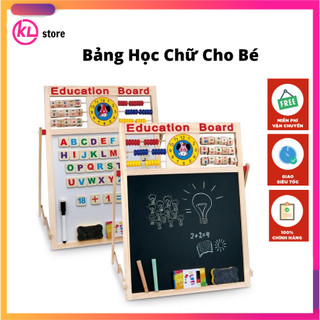 Bảng học chữ cho bé, bảng nam châm, bảng ghép chữ cái và số 2 mặt đa năng bằng gỗ🌈 bảng gỗ thông minh 2 mặt cho bé