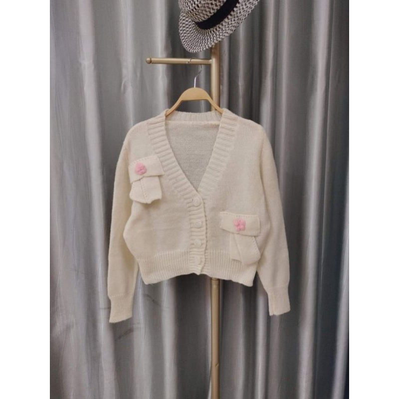 Áo Len CDG Đính Nơ