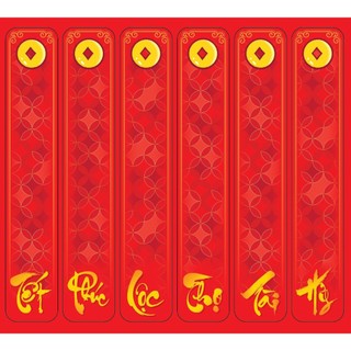 Tem tết dán hộp đựng, túi đựng
