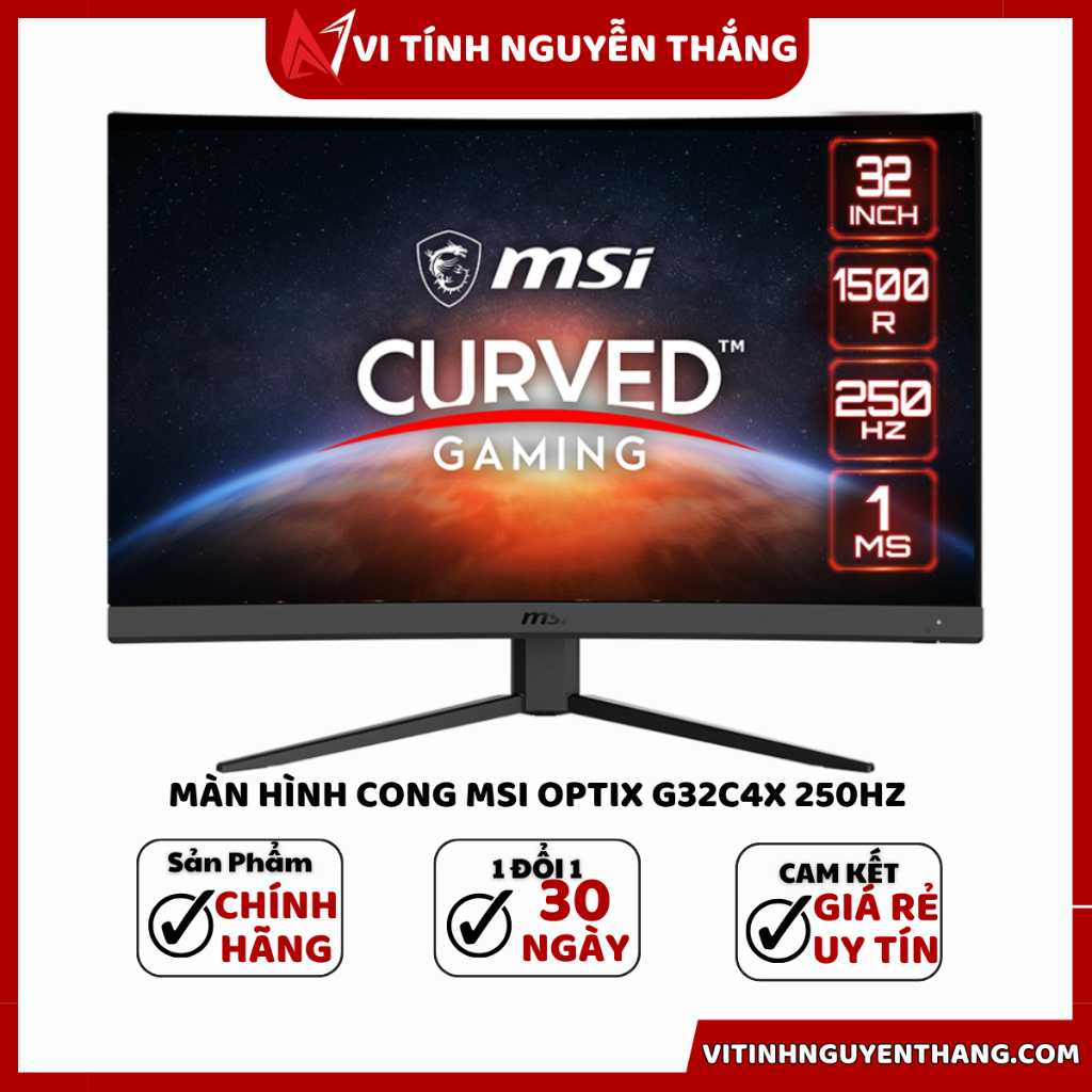 MÀN HÌNH CONG GAMING MSI OPTIX G32C4X 32INCH VA FHD 250HZ