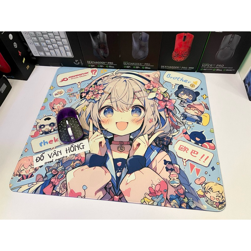 Bàn di chuột/ pad chuột Axgaming punk Drizzle Series Mousepad hình anime chất đẹp đế poron siêu bám bàn