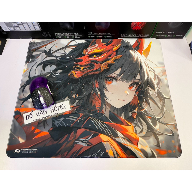 Bàn di chuột/ pad chuột Axgaming punk Drizzle Series Mousepad hình anime chất đẹp đế poron siêu bám bàn