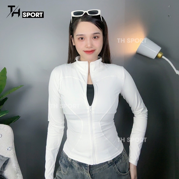 Áo khoác nữ tập gym yoga, Áo khoác tập thể thao gym yoga chống nắng thoáng mát chống tia UV - TH Sports TH009 | BigBuy360 - bigbuy360.vn