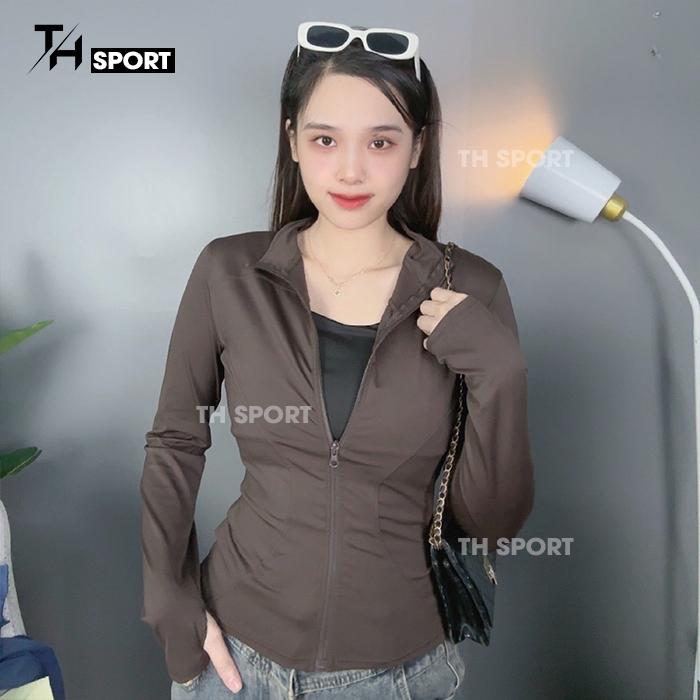 Áo khoác nữ tập gym yoga, Áo khoác tập thể thao gym yoga chống nắng thoáng mát chống tia UV - TH Sports TH009 | BigBuy360 - bigbuy360.vn