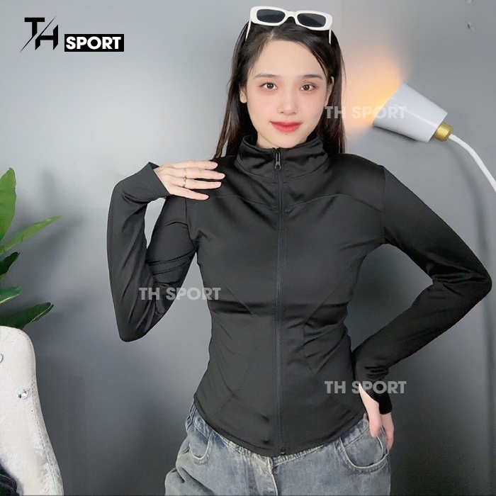 Áo khoác nữ tập gym yoga, Áo khoác tập thể thao gym yoga chống nắng thoáng mát chống tia UV - TH Sports TH009 | BigBuy360 - bigbuy360.vn