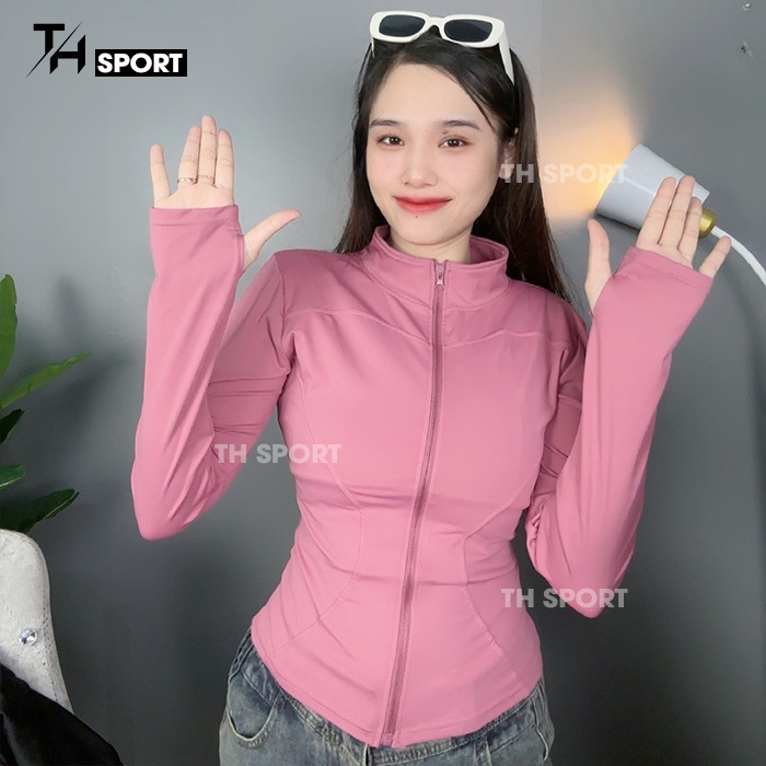 Áo khoác nữ tập gym yoga, Áo khoác tập thể thao gym yoga chống nắng thoáng mát chống tia UV - TH Sports TH009 | BigBuy360 - bigbuy360.vn