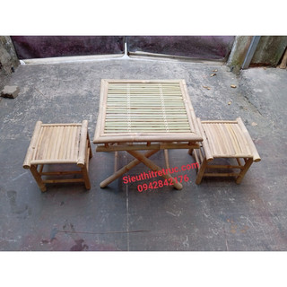 Bàn ghế tre trang trí,làm decor,sân vườn,bàn bún đậu,bàn ghế trà chanh