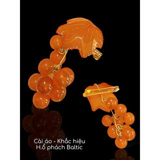 Cài áo chùm nho secondhand nhật bản bou jewelry vintage