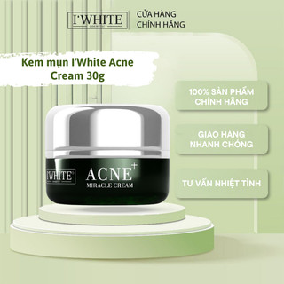 Kem mụn I'White Acne Cream 30g cấp ẩm thu nhỏ lỗ chân lông và ngăn ngừa mụn