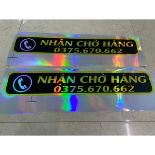 Tem nhận chở hàng, tem phản quang 7 màu (SL 1 cái).. Đặt hàng vui lòng kèm theo sđt
