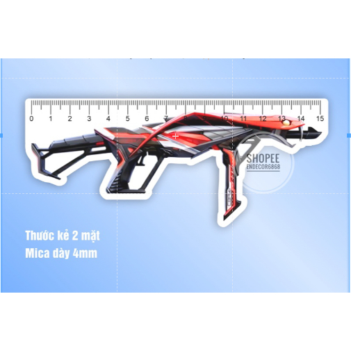 Thước Kẻ Học Sinh Free Fjre 15cm (in 2 Mặt)