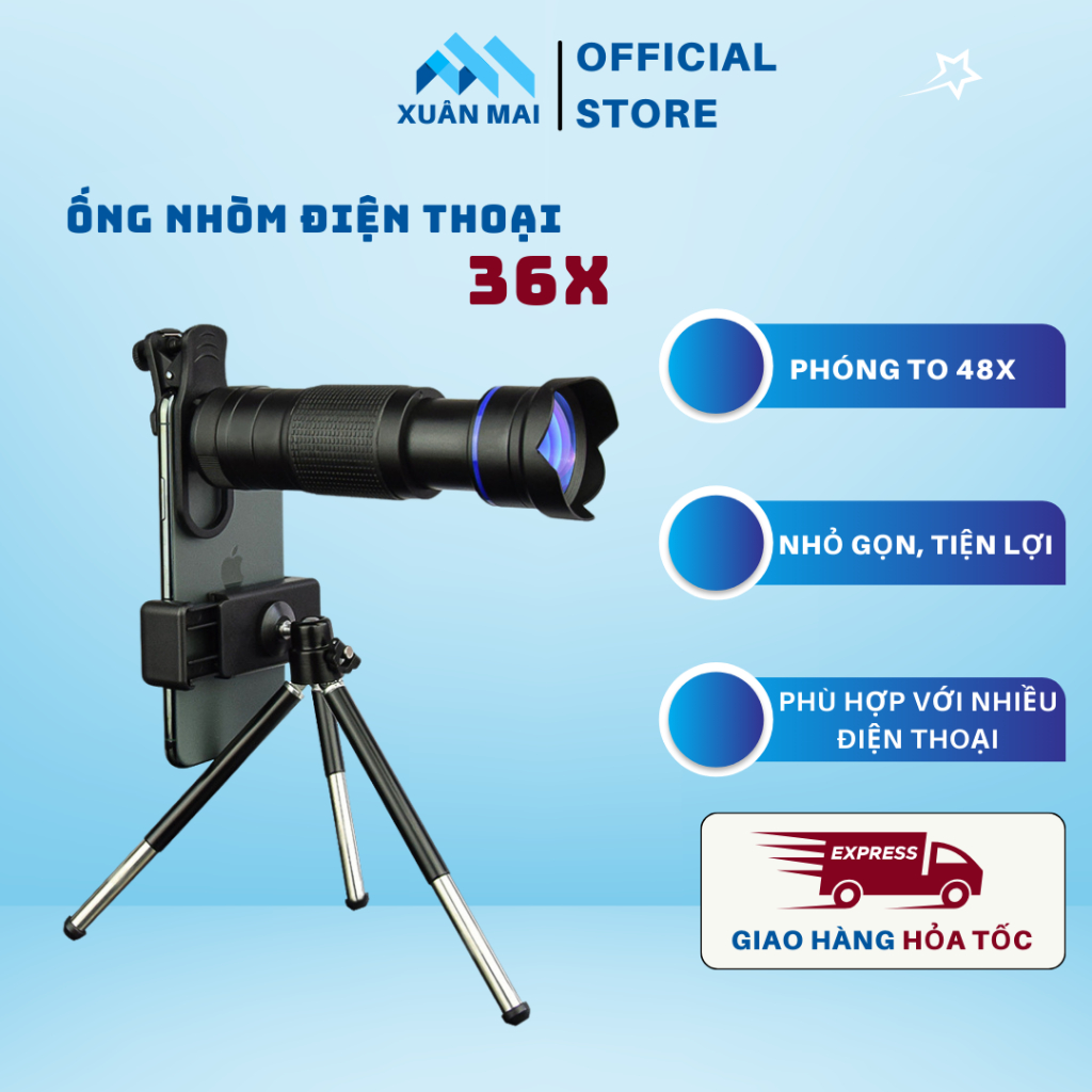 Ống nhòm điện thoại 36x zoom cận cảnh, Hình ảnh HD, kính lúp điện thoại nhìn xa | BigBuy360 - bigbuy360.vn