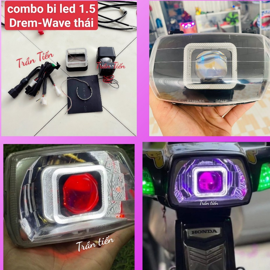 Đèn bi led mini MT -Bi 1.5 48W cắt sáng chống chói lắp Ô tô xe máy