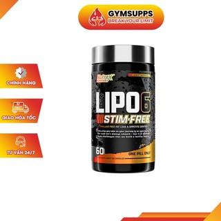 Viên Uống Hỗ Trợ Đ ốt M ỡ Không Chất Kíc h T hích Nutrex Research Lipo 6 Black Stim Free 60 Viên Từ Mỹ