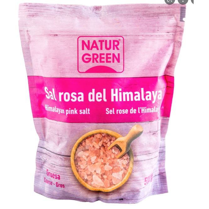 Muối Hồng Himalaya Dạng Hạt Naturgreen 500g -  Pink Coarse Salt Himalaya NaturGreen 500g