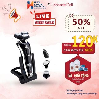 Máy Cạo Râu GODWELL Mini Shaver 4D Đa Năng 3 Lưỡi Kép, Màn Hình LED Hiển Thị Pin, Sạc Nhanh, Chống Thấm Nước