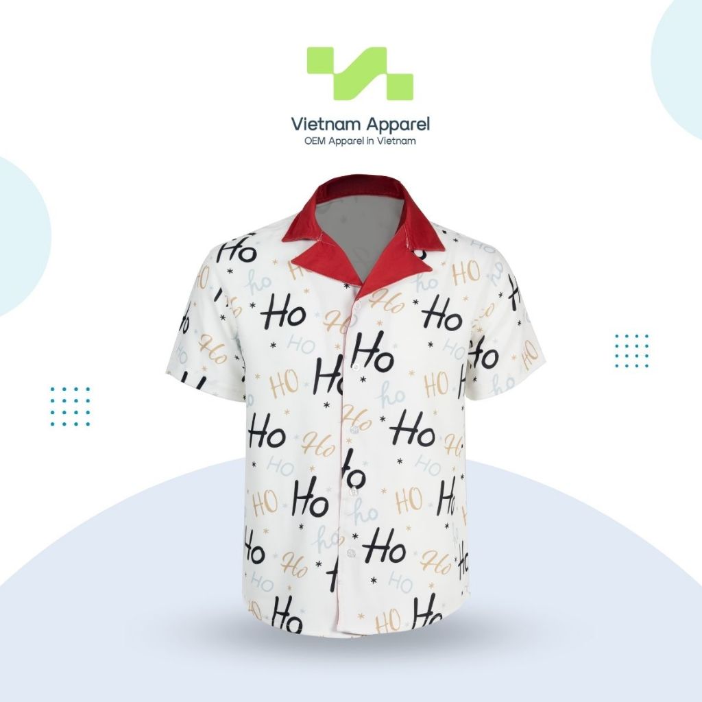 Áo sơ mi nam Vietnam Apparel Vải Lụa co giãn 4 chiều, mềm mịn, thoáng khí Áo sơ mi tay ngắn họa tiết
