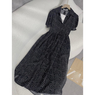 Váy maxi chấm bi lên dáng cực xinh (ảnh thật trải sàn + lên dáng)