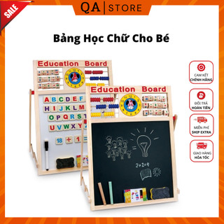 Bảng học chữ cho bé, bảng nam châm, bảng ghép chữ cái và số 2 mặt đa năng bằng gỗ🌈 bảng gỗ thông minh 2 mặt cho bé