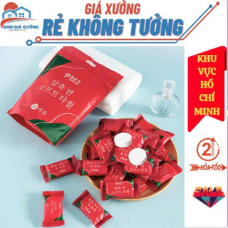  (Túi 20 Viên) Khăn Giấy Nén Hàn Quốc Thiết Kế Hình Viên Kẹo-Dùng 1 Lần An Toàn Tiện Lợi Du Lịch Công Tác