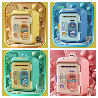 Quà Tặng Cho Bé - Đồ Chơi Hộp Đựng Tiền Tiết Kiệm Két Sắt Mini Có Mật Khẩu Quét Vân Tay Cho Bé Kèm Nhạc