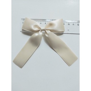 Set 5 nơ lụa màu be size 9x10cm (N50A)