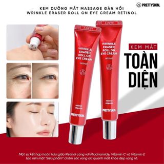 Kem mắt Retinol Prettyskin Wrinkle Eraser Roll On Eye Cream Retinol 30ml giảm thâm, xóa nhăn