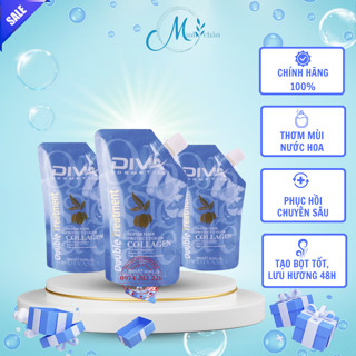 Dầu hấp ủ dưỡng ẩm phục hồi siêu mềm mượt Diva Collagen 500ml hỗ trợ phục hồi tóc, giúp tóc bóng khỏe