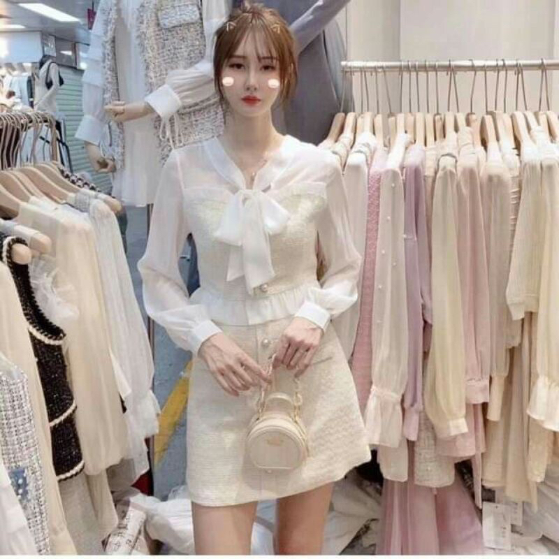 Set váy dạ nơ