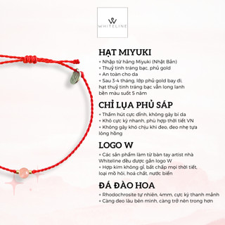 [Whiteline] Vòng tay Đào Hoa Red (có size vòng Chân)