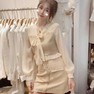 Set váy dạ nơ