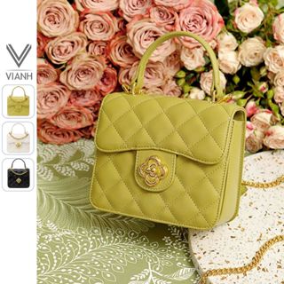 Túi xách nữ đi tiệc thời trang Nucelle chần chéo khóa charm hoa ViAnh Store 1172031
