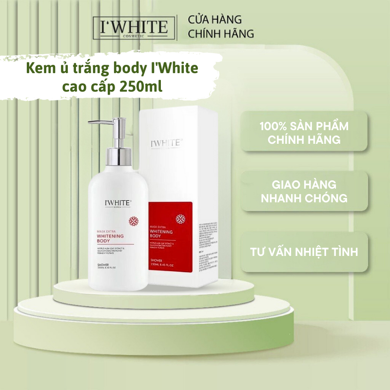 Ủ trắng body IWHITE korea mask extra whitening body cao cấp 250ml ,date t9/2025- Hàng chính hãng