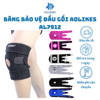 Bảo Vệ Đầu Gối, Băng Quấn Bó Gối Silicon Thủ Môn Đá Bóng Cầu Lông Bóng Chuyền Tập Gym Thể Hình Aolikes AL7912