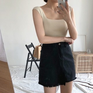 MS26 Áo thun dệt kim không tay phong cách Hàn Quốc Nhập Khẩu Quảng Châu