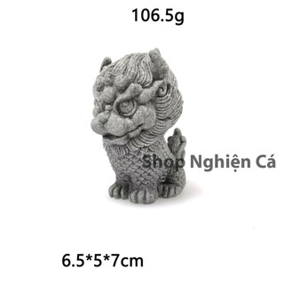 Tượng Kỳ Lân, Rùa, Khỉ Bồng Con, Chiêu Tài Phúc Lộc Thọ Đá Sa Thạch Trang Trí Tiểu Cảnh, Thủy Sinh