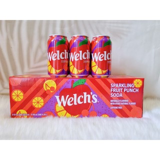 Nước ngọt Welchs vị trái cây 355ml- Welchs sparkling fruit punch soda.