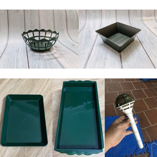 Khay nhựa cắm hoa để bàn tiệc cưới vuông/tròn - phụ kiện hoa