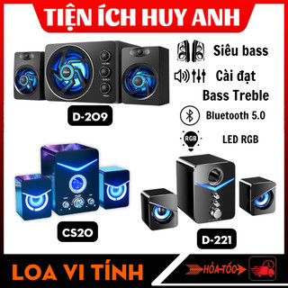 Loa máy tính để bàn có dây d221 -loa vi tính bluetooth cs20 supper bass -sada d209 - đèn led
