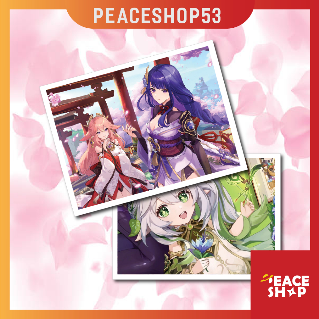 Poster Postcard 300gsm Genshin Impact GIẤY DECAL Tranh Dán Tường Anime Manga Game Genshin Impact PT25